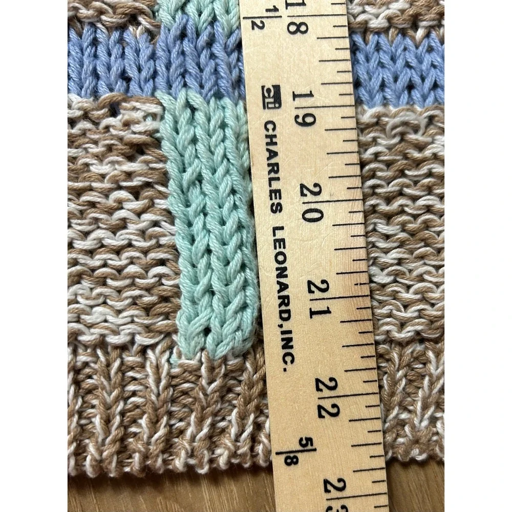 (2) VTG Hand Knit Sweater Womens S Cottage Old Money Pullover Cotton Ramie Linen - Picture 14 of 15